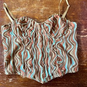 UO corset with tie back